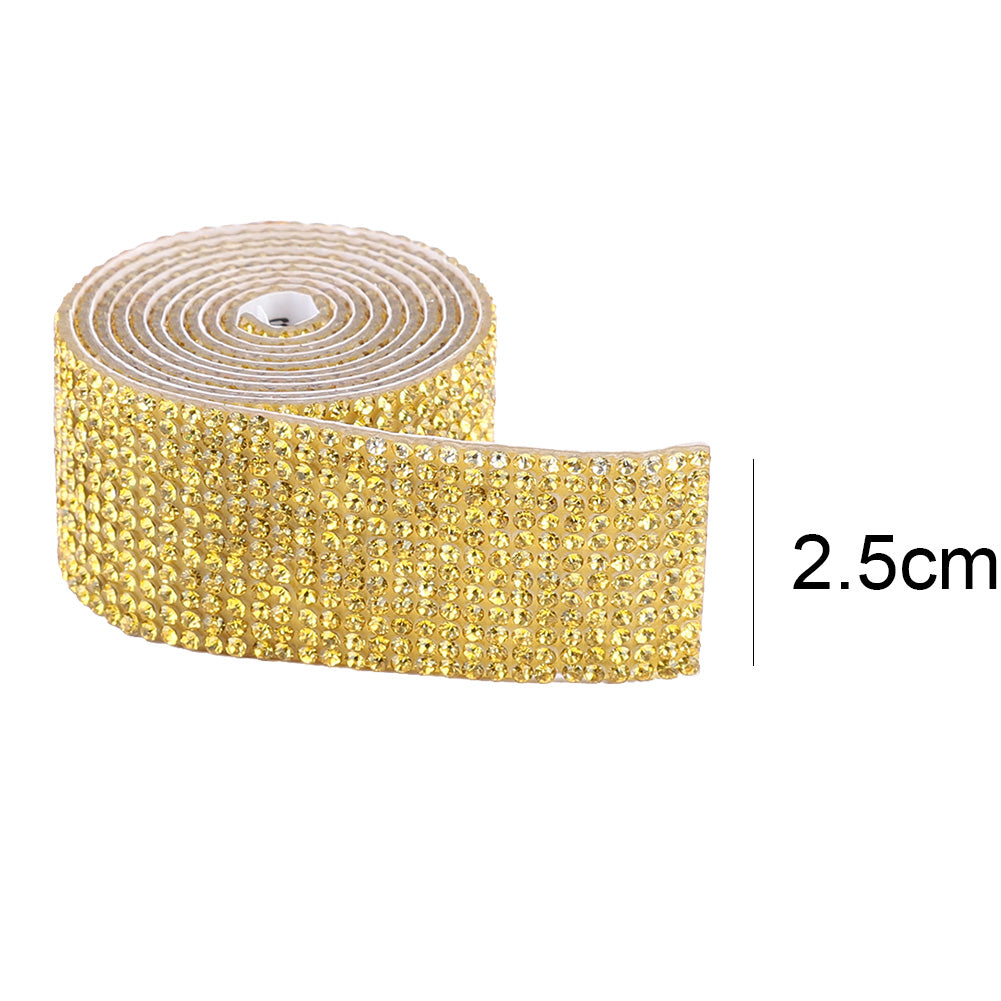 1m Rhinestone Tape Ribbon Self-adhesive Crystal DIY Cake Wrap Wedding Decor