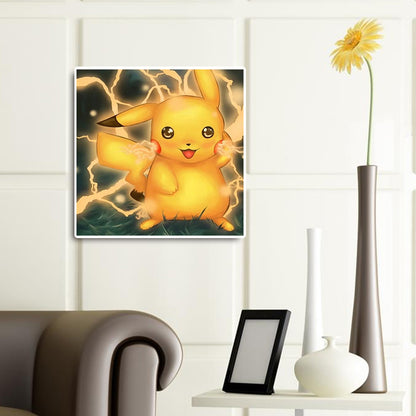 Pikachu 30*30CM(Canvas) Full Round Drill Diamond Painting