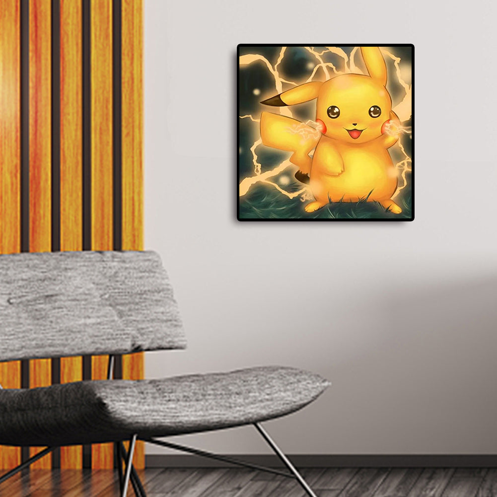 Pikachu 30*30CM(Canvas) Full Round Drill Diamond Painting