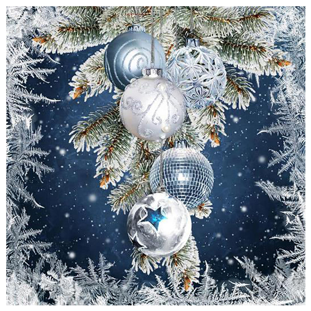 Christmas Snowball 30*30CM(Canvas) Full Round Drill Diamond Painting