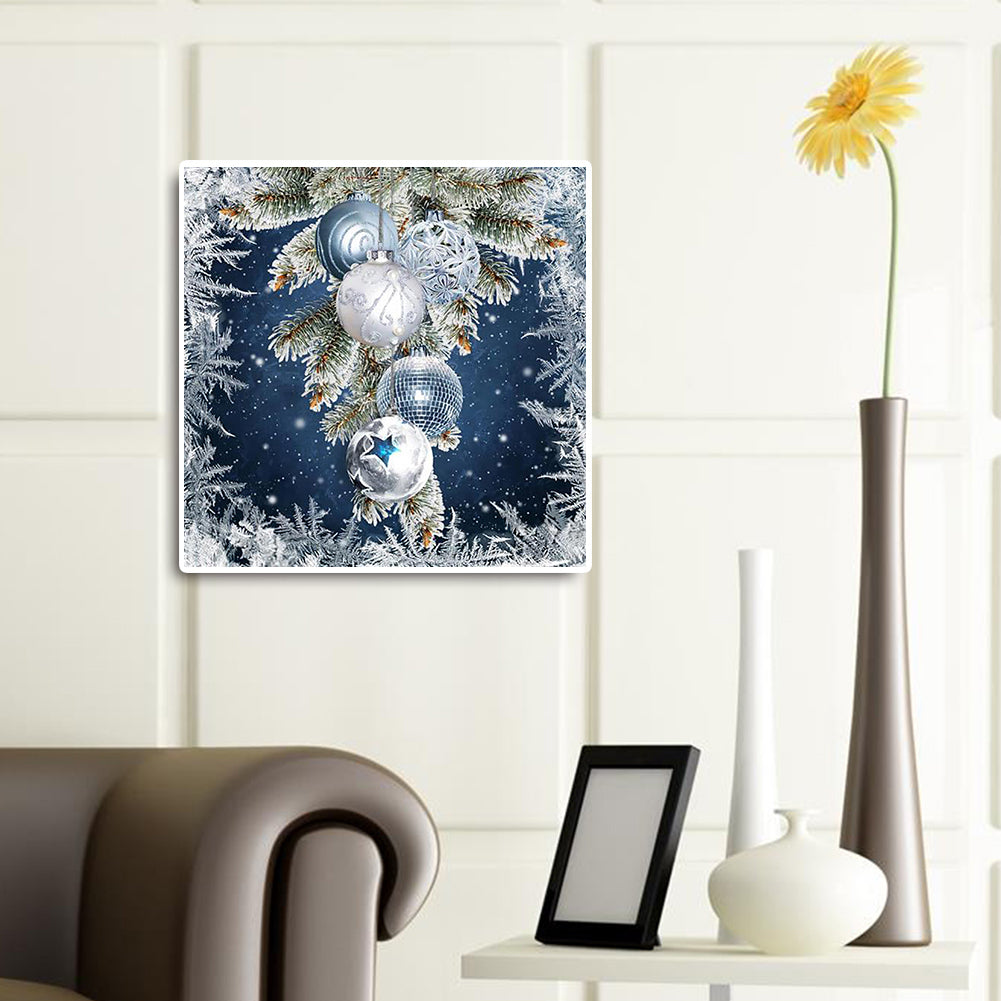 Christmas Snowball 30*30CM(Canvas) Full Round Drill Diamond Painting