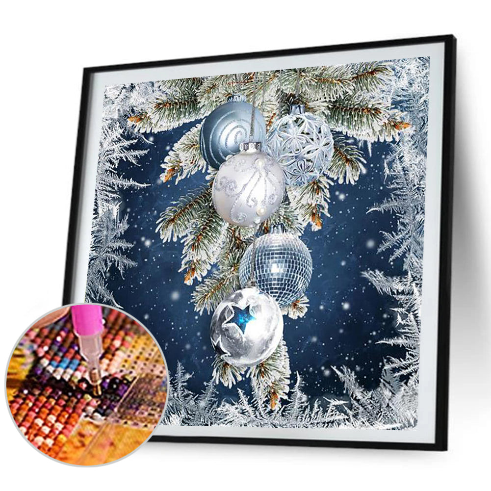 Christmas Snowball 30*30CM(Canvas) Full Round Drill Diamond Painting