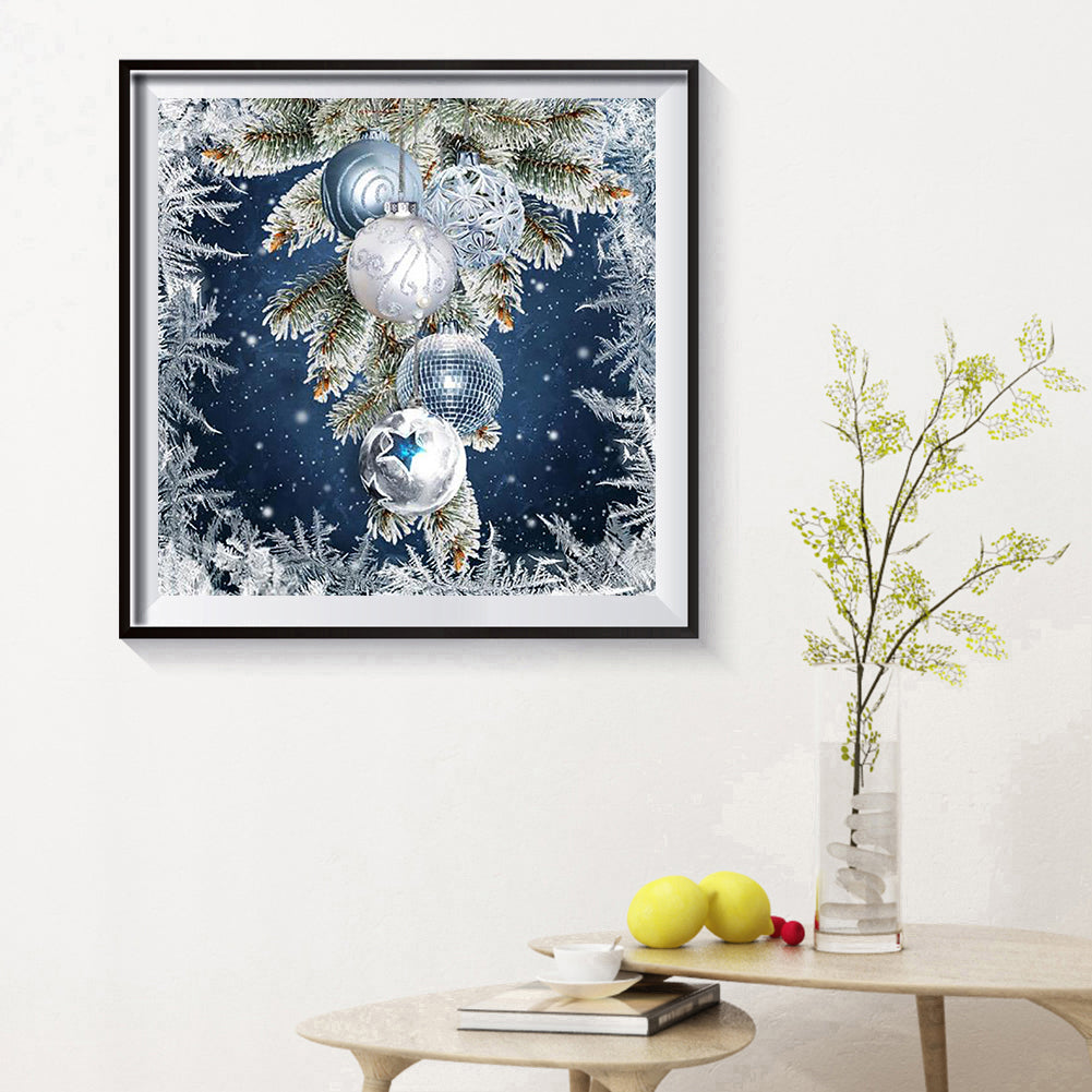 Christmas Snowball 30*30CM(Canvas) Full Round Drill Diamond Painting