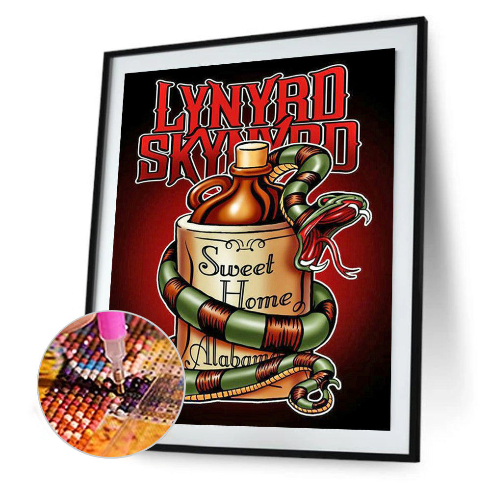 Snake Calligraphy 50*60CM(Canvas) Full Round Drill Diamond Painting