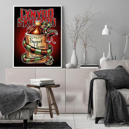 Snake Calligraphy 50*60CM(Canvas) Full Round Drill Diamond Painting