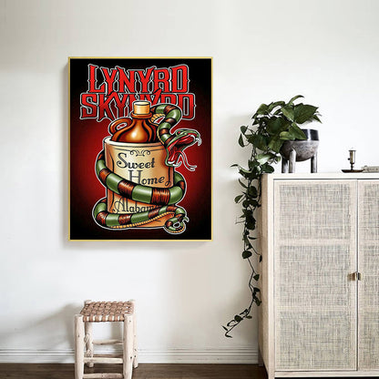 Snake Calligraphy 50*60CM(Canvas) Full Round Drill Diamond Painting