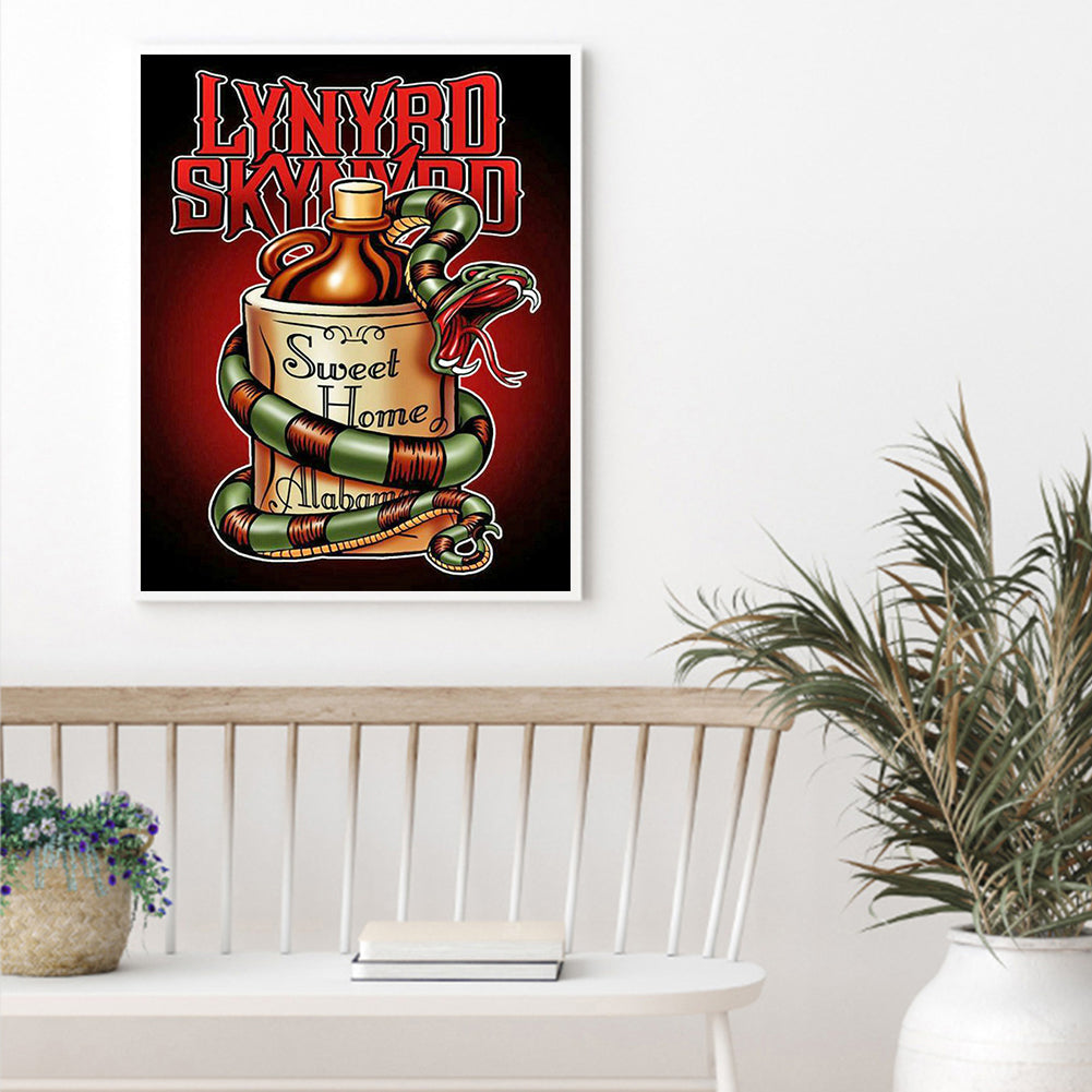 Snake Calligraphy 50*60CM(Canvas) Full Round Drill Diamond Painting