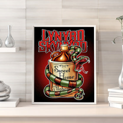 Snake Calligraphy 50*60CM(Canvas) Full Round Drill Diamond Painting