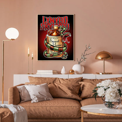 Snake Calligraphy 50*60CM(Canvas) Full Round Drill Diamond Painting