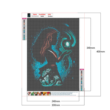 Princess Silhouette 30*40CM(Canvas) Full Round Drill Diamond Painting