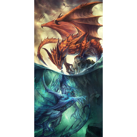 Beast Of Ice And Fire 40*80CM(Canvas) Full Round Drill Diamond Painting