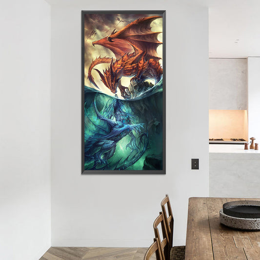 Beast Of Ice And Fire 40*80CM(Canvas) Full Round Drill Diamond Painting