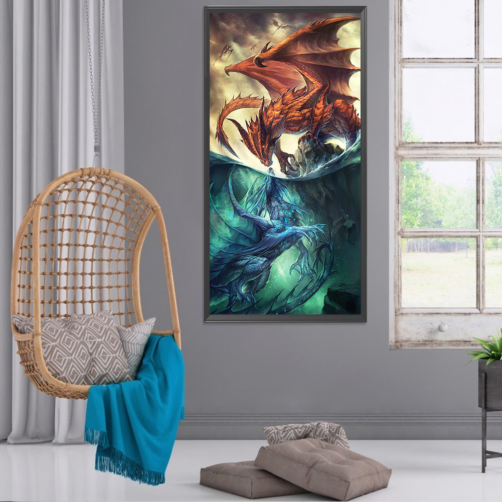 Beast Of Ice And Fire 40*80CM(Canvas) Full Round Drill Diamond Painting