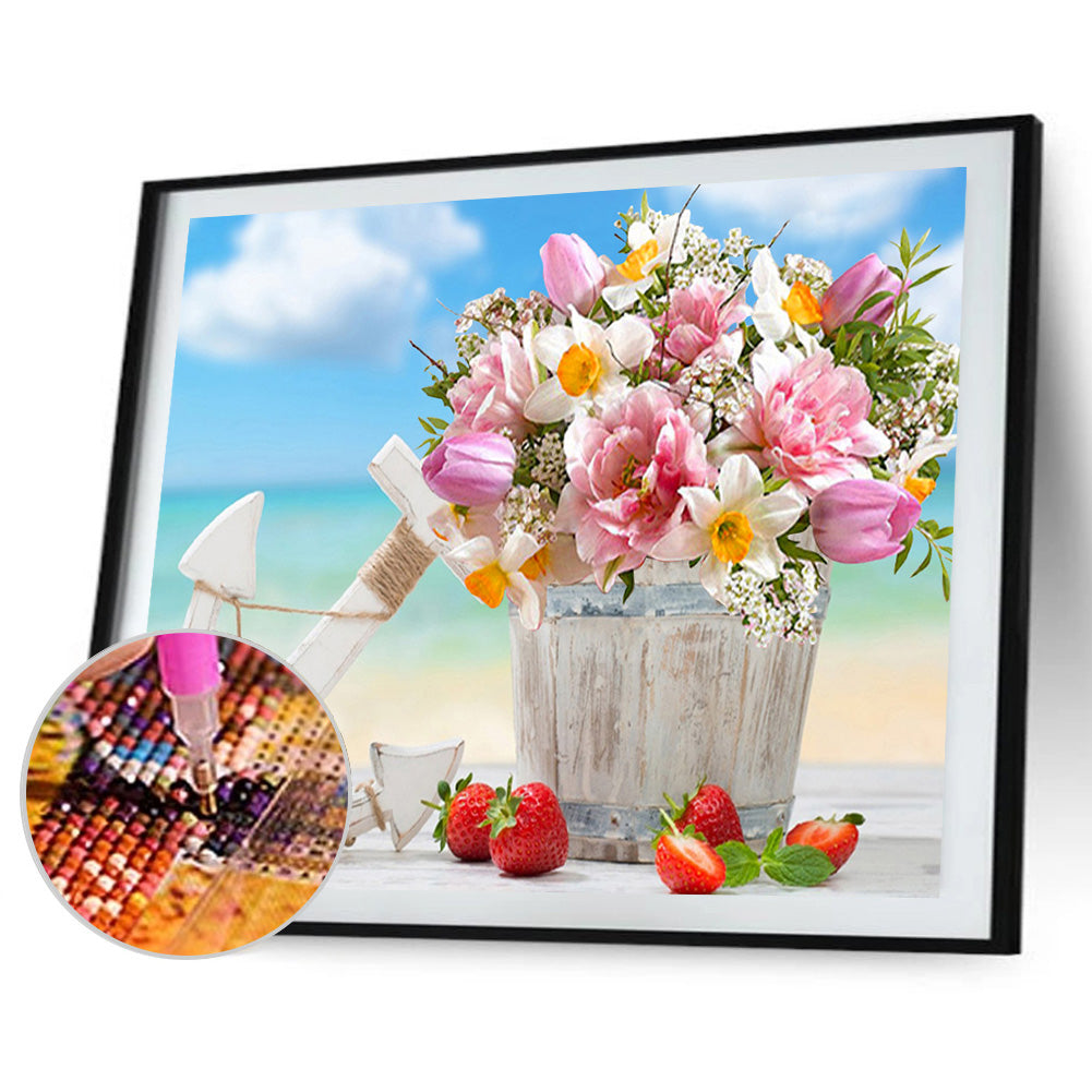 Flowers And Fruits 40*30CM(Canvas) Full Round Drill Diamond Painting