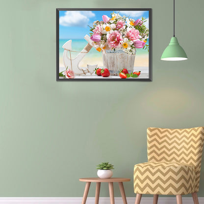 Flowers And Fruits 40*30CM(Canvas) Full Round Drill Diamond Painting