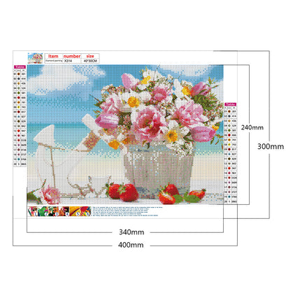 Flowers And Fruits 40*30CM(Canvas) Full Round Drill Diamond Painting