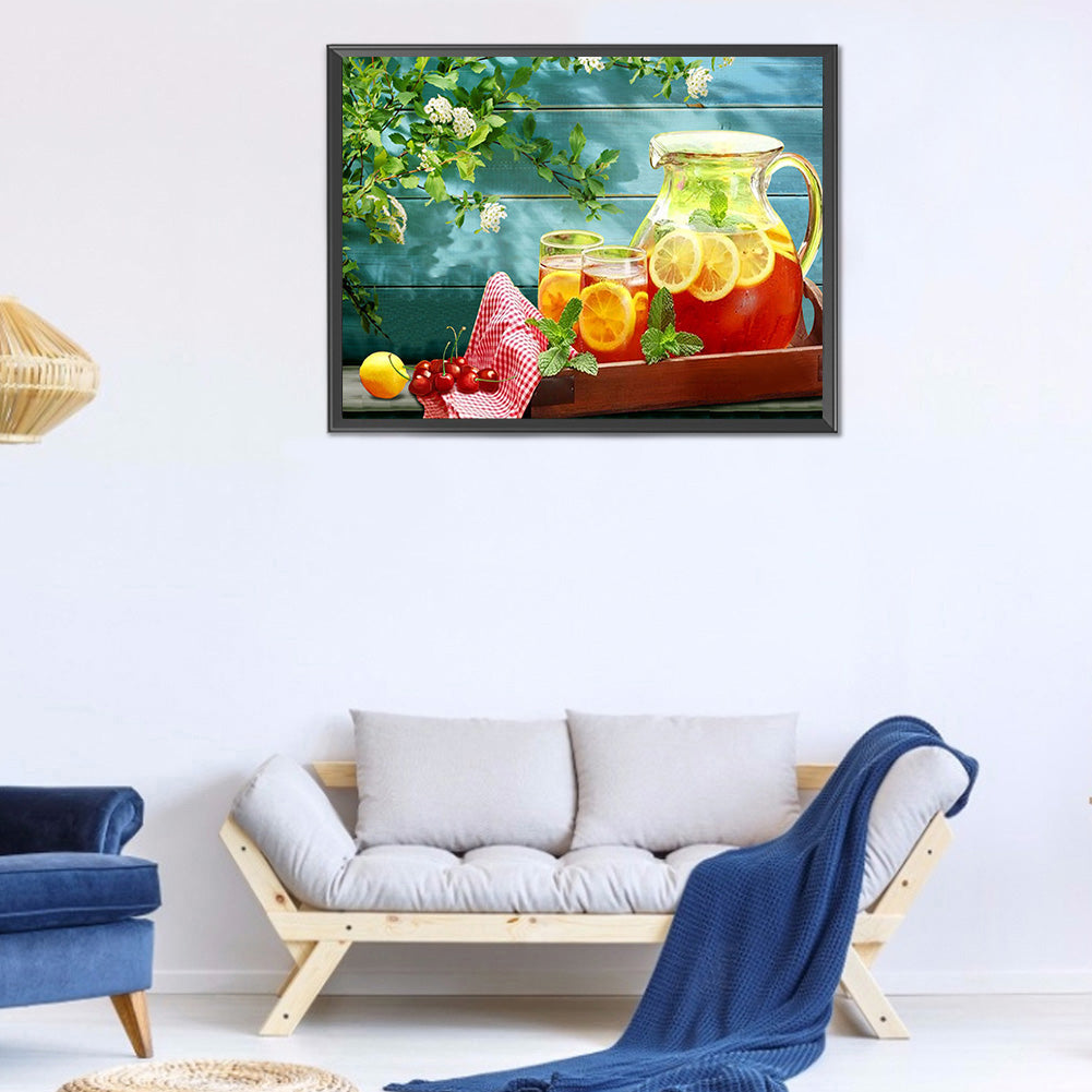 Flowers And Fruits 40*30CM(Canvas) Full Round Drill Diamond Painting