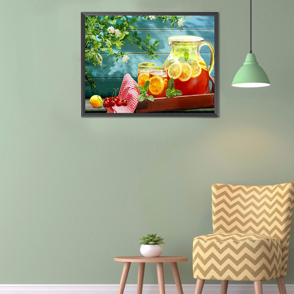 Flowers And Fruits 40*30CM(Canvas) Full Round Drill Diamond Painting