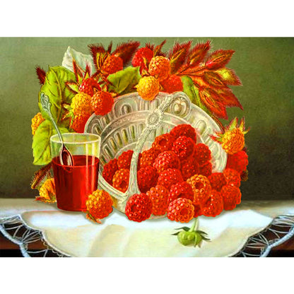 Flowers And Fruits 40*30CM(Canvas) Full Round Drill Diamond Painting