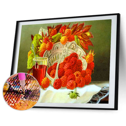 Flowers And Fruits 40*30CM(Canvas) Full Round Drill Diamond Painting