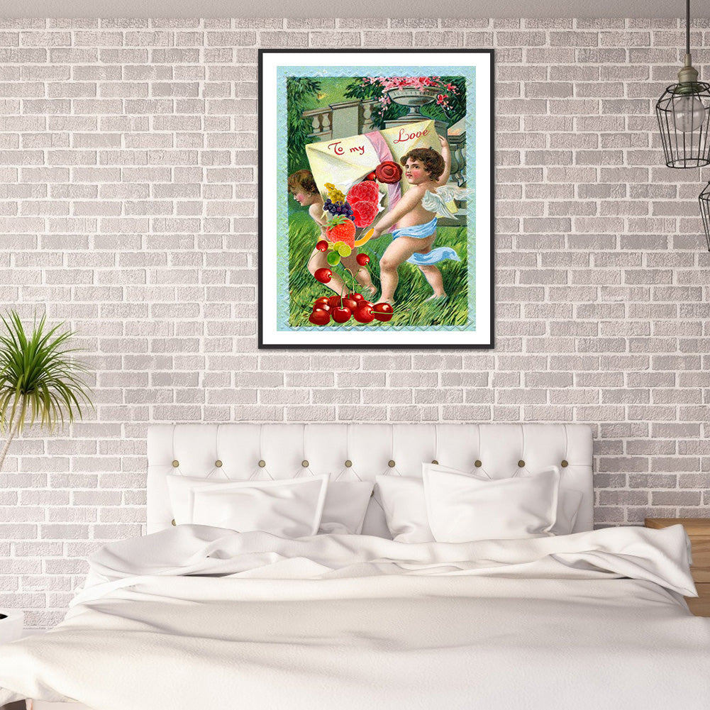 Fairy In The Garden 30*40CM(Canvas) Full Round Drill Diamond Painting