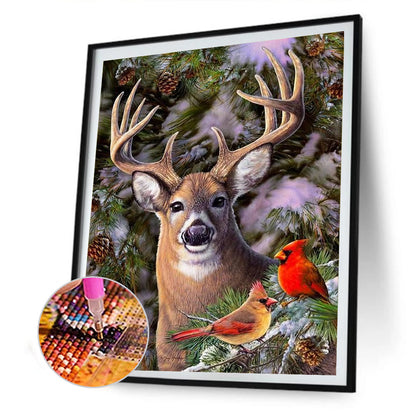 Deer 30*40CM(Canvas) Full Round Drill Diamond Painting