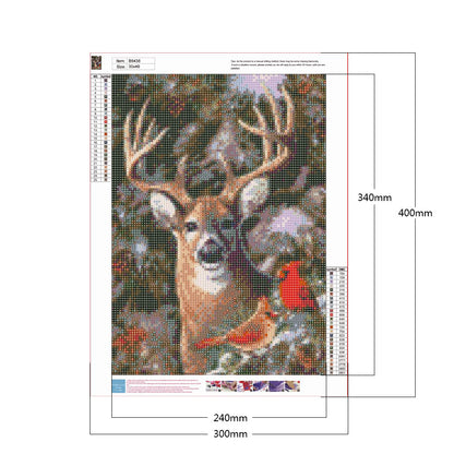 Deer 30*40CM(Canvas) Full Round Drill Diamond Painting