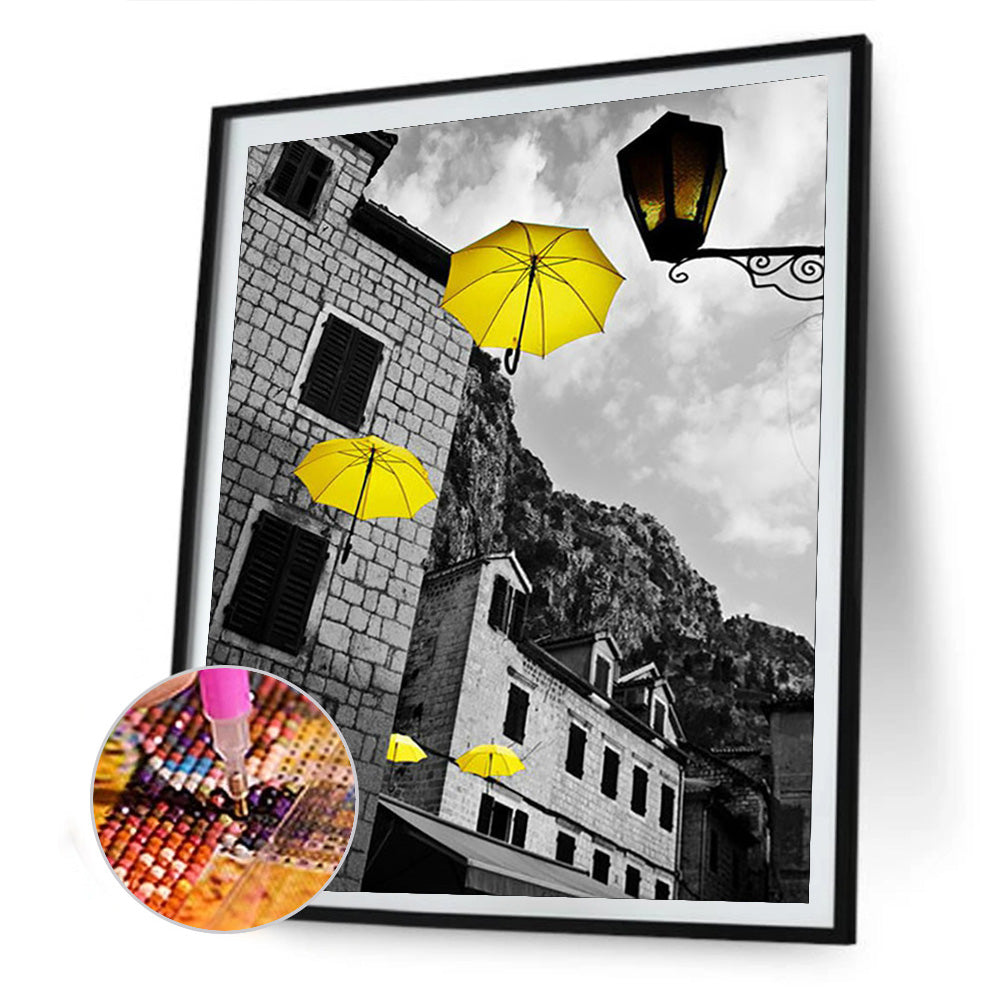 Black And White Background Photos 40*50CM(Canvas) Full Round Drill Diamond Painting