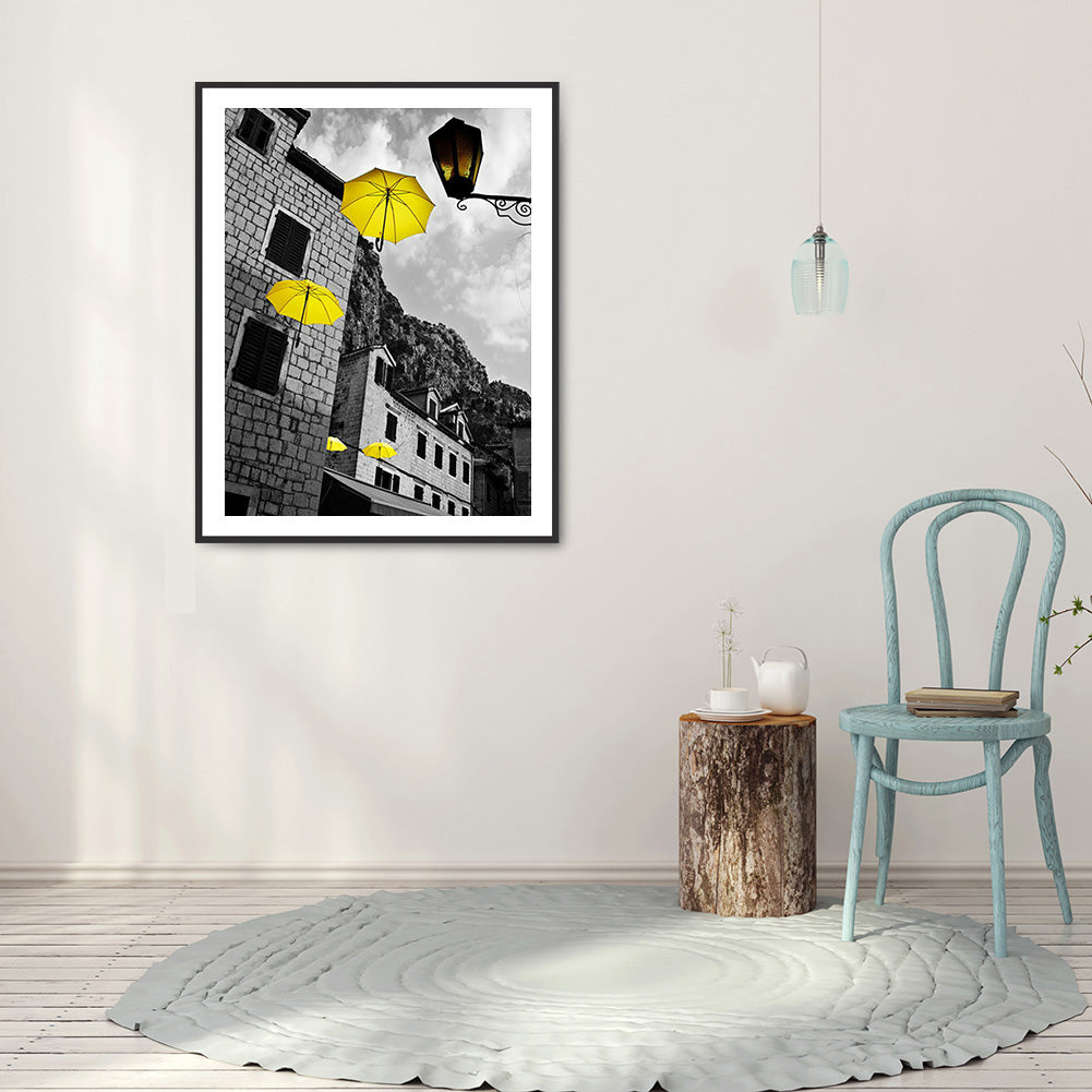 Black And White Background Photos 40*50CM(Canvas) Full Round Drill Diamond Painting