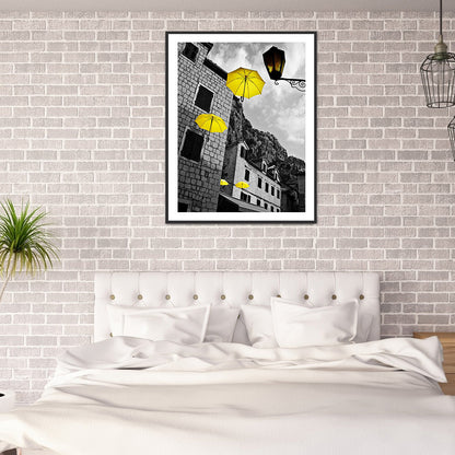 Black And White Background Photos 40*50CM(Canvas) Full Round Drill Diamond Painting