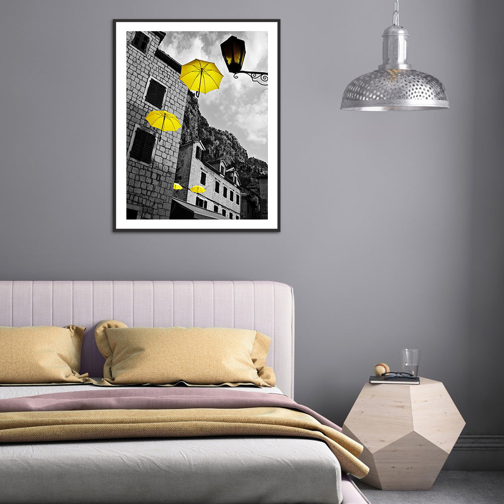 Black And White Background Photos 40*50CM(Canvas) Full Round Drill Diamond Painting