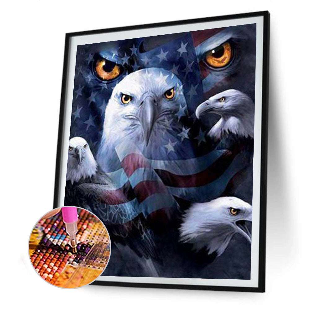 Eagle Banner 40*50CM(Canvas) Full Round Drill Diamond Painting