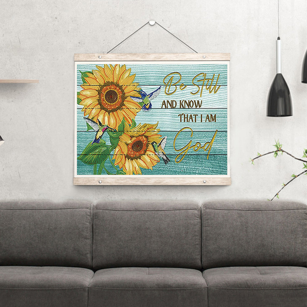 English 40*30CM(Canvas) Special Shaped Drill Diamond Paiting
