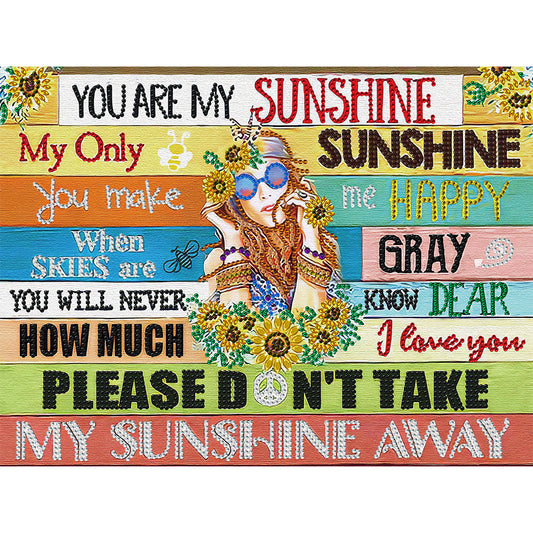 English 40*30CM(Canvas) Special Shaped Drill Diamond Paiting