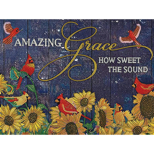 English 40*30CM(Canvas) Special Shaped Drill Diamond Paiting