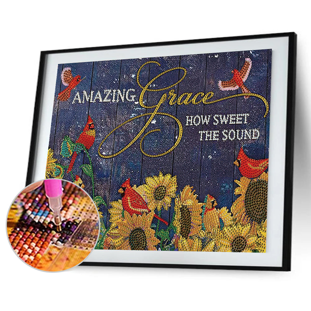 English 40*30CM(Canvas) Special Shaped Drill Diamond Paiting