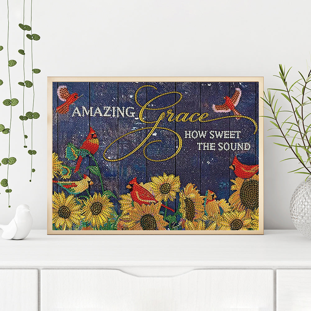 English 40*30CM(Canvas) Special Shaped Drill Diamond Paiting