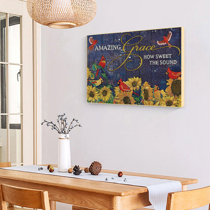 English 40*30CM(Canvas) Special Shaped Drill Diamond Paiting