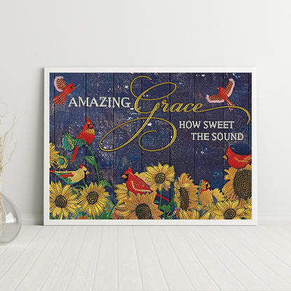 English 40*30CM(Canvas) Special Shaped Drill Diamond Paiting