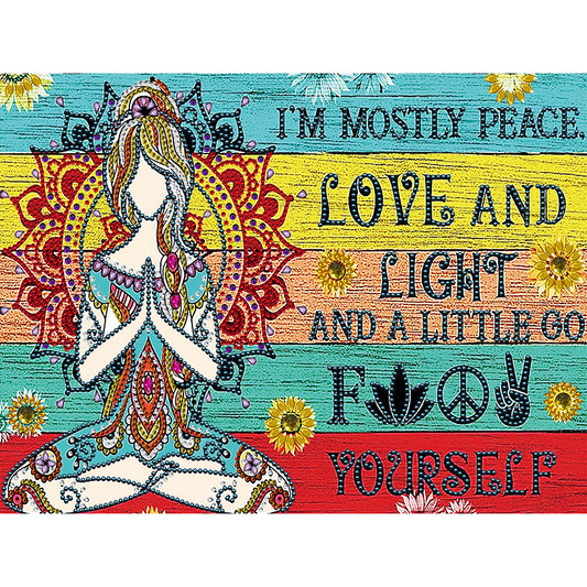 English 40*30CM(Canvas) Special Shaped Drill Diamond Paiting