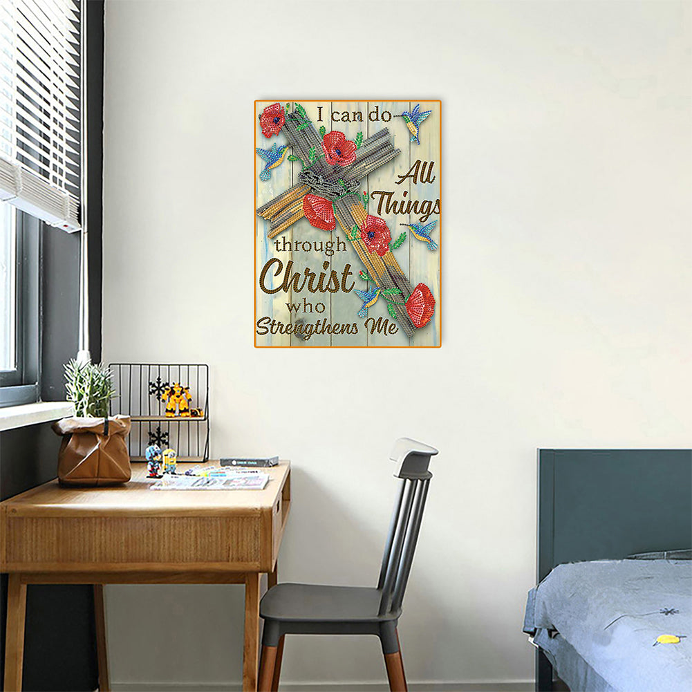 English 30*40CM(Canvas) Special Shaped Drill Diamond Paiting