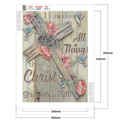 English 30*40CM(Canvas) Special Shaped Drill Diamond Paiting