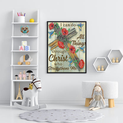 English 30*40CM(Canvas) Special Shaped Drill Diamond Paiting