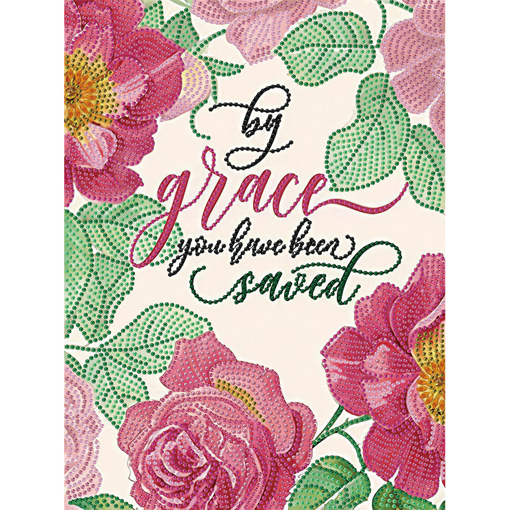 English 30*40CM(Canvas) Special Shaped Drill Diamond Paiting