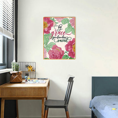 English 30*40CM(Canvas) Special Shaped Drill Diamond Paiting