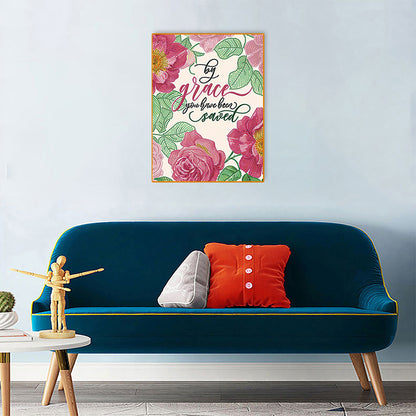 English 30*40CM(Canvas) Special Shaped Drill Diamond Paiting