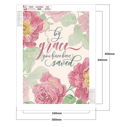 English 30*40CM(Canvas) Special Shaped Drill Diamond Paiting