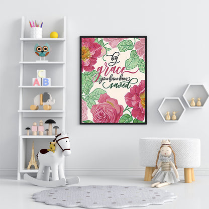 English 30*40CM(Canvas) Special Shaped Drill Diamond Paiting