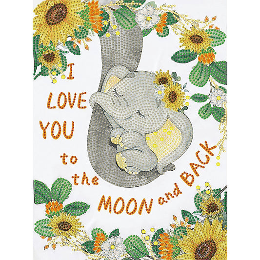 English 30*40CM(Canvas) Special Shaped Drill Diamond Paiting