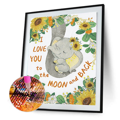 English 30*40CM(Canvas) Special Shaped Drill Diamond Paiting